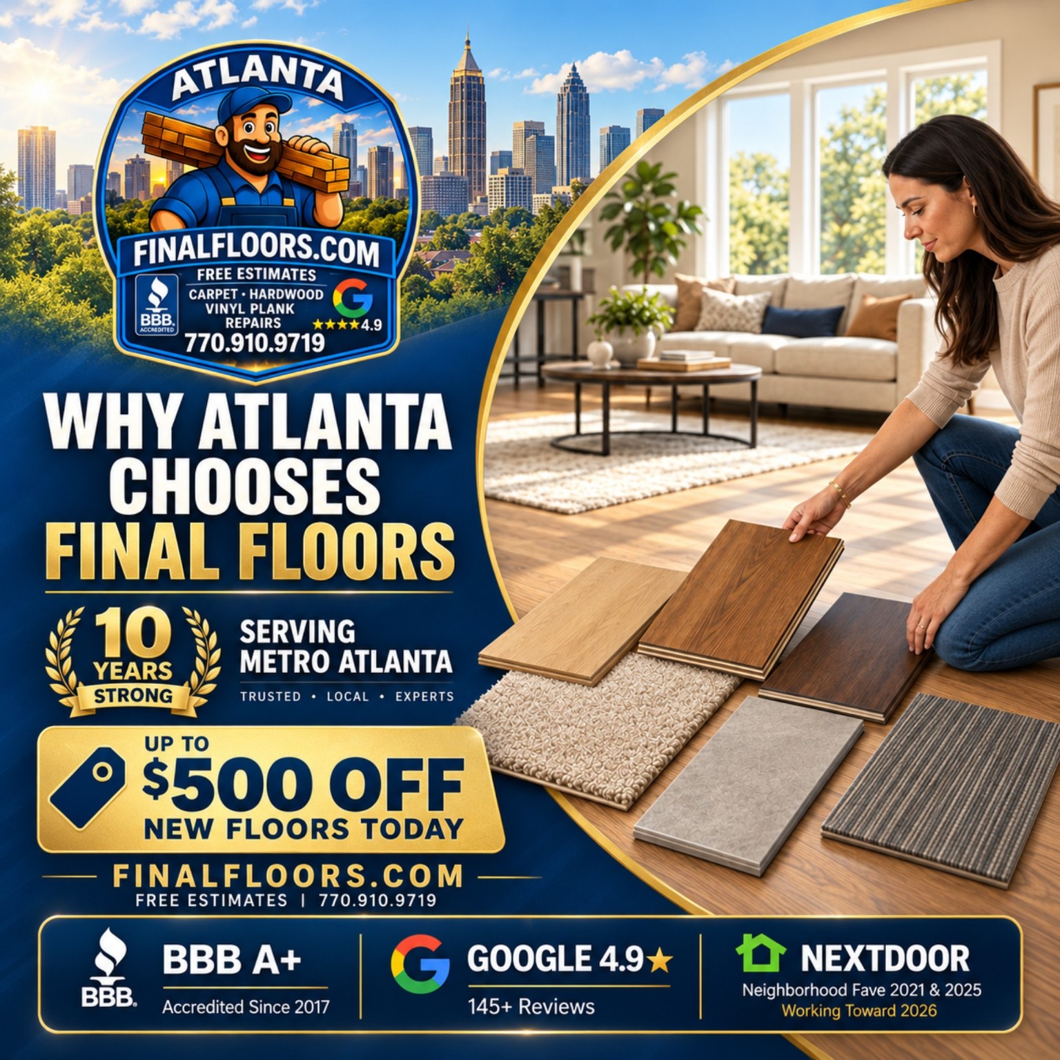 Final Floors — save up to $500 off qualifying new floors