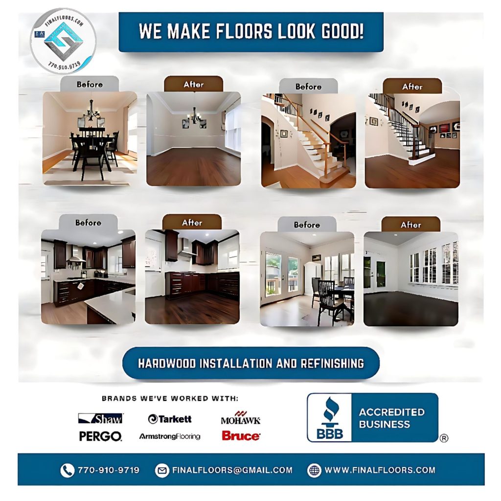 👋 Hey Atlanta! Ever wondered who’s behind those stunning floors? Let’s introduce you to our amazing team of flooring experts at Final Floors. 📐✨👉 Whether it's hardwood, laminate, or vinyl plank, our crew prides itself on top-quality installations and impeccable craftsmanship.👷‍♂️ With over 20 years of experience and partnerships with top brands like Shaw Floors® and MOHAWK™, we’re here to make your flooring dreams a reality.💻 Visit our website to learn more about our premium flooring services and get a FREE estimate today! Let’s make your home cozy and stylish this fall. 🍂#FinalFloors #Atlanta #HomeImprovement #FlooringExperts #QualityCraftsmanship #AtlantaHomes