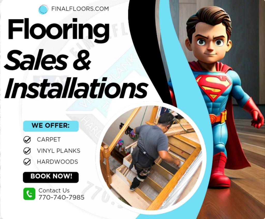 **🎉 Upgrade Your Floors with Final Floors! 🎉**  Looking for top-notch <a href='https://www.finalfloors.com/2025/07/07/atlantas-1-flooring-pros-%f0%9f%9b%a0%ef%b8%8f-final-floors-delivers-fast-installs-dustless-refinishing-and-real-value-for-realtors-homeowners-and-investors-no-subs-just-5%e2%ad%90-res/'>flooring in Atlanta?🌟 💰</a>  ✨ **Featured Services**:  – Premium **Hardwood Floor** Installation  – Durable **Vinyl Plank Flooring** (starting at $1.99/sq ft for materials, $4.99/sq ft with labor!)  – Cozy **Carpet Installations**  – Stylish **Laminate Flooring**  🔥 Why Choose Us?  ✅ **A+ Accredited** with Atlanta BBB  ✅ 4.9 ⭐ on Google  ✅ Free Estimates 📞 Call us at **770-740-7985**  https://linktr.ee/finalfloors✅ Quality you can trust!  🌍 Serving the Atlanta area, including **Macon, Marietta, Sandy Springs,** and beyond!  🔗 **Contact Us**:  👉 Visit our website: [FinalFloors.com](http://finalfloors.com)  👉 Follow us on Instagram: [@FinalFloorsATL](https://www.instagram.com/finalfloorsatl)  👉 Email: **finalfloors@gmail.com**  📢 **Limited-Time Offers** & **Referral Program**! Earn a 10% commission, gift it, or donate it to charity! 🎁  #FlooringAtlanta #HardwoodFloors #VinylPlank #CarpetInstallation #LaminateFlooring #HomeRenovation #FlooringExperts #FinalFloorsATL #FreeEstimate #HomeImprovement #AtlantaHomes #InteriorDesign #LuxuryVinyl #EngineeredFloors #FlooringDeals #ATLRealEstate #MohawkFloors #ShawFloors #HappyFeetFlooring #CortecVinyl #ManningtonFloors #FlooringSolutions #UpgradeYourFloors #FlooringContractor #AtlantaLiving #HouseFlipping #RenovateWithUs #ATLBusiness #SupportLocalATL #QualityFloors” class=”wp-image-1036″/></a></figure><p>You can contact Final Floors at 770-740-7985 or via email at finalfloors@gmail.com. For direct inquiries, reach out to managing partner Anthony Dickerson at 770-870-9876. Check out our work and business details on our Google Business Profile and Linktree. Follow us on Instagram @FinalFloorsATL for updates and projects.<br /><br /></p><div class=