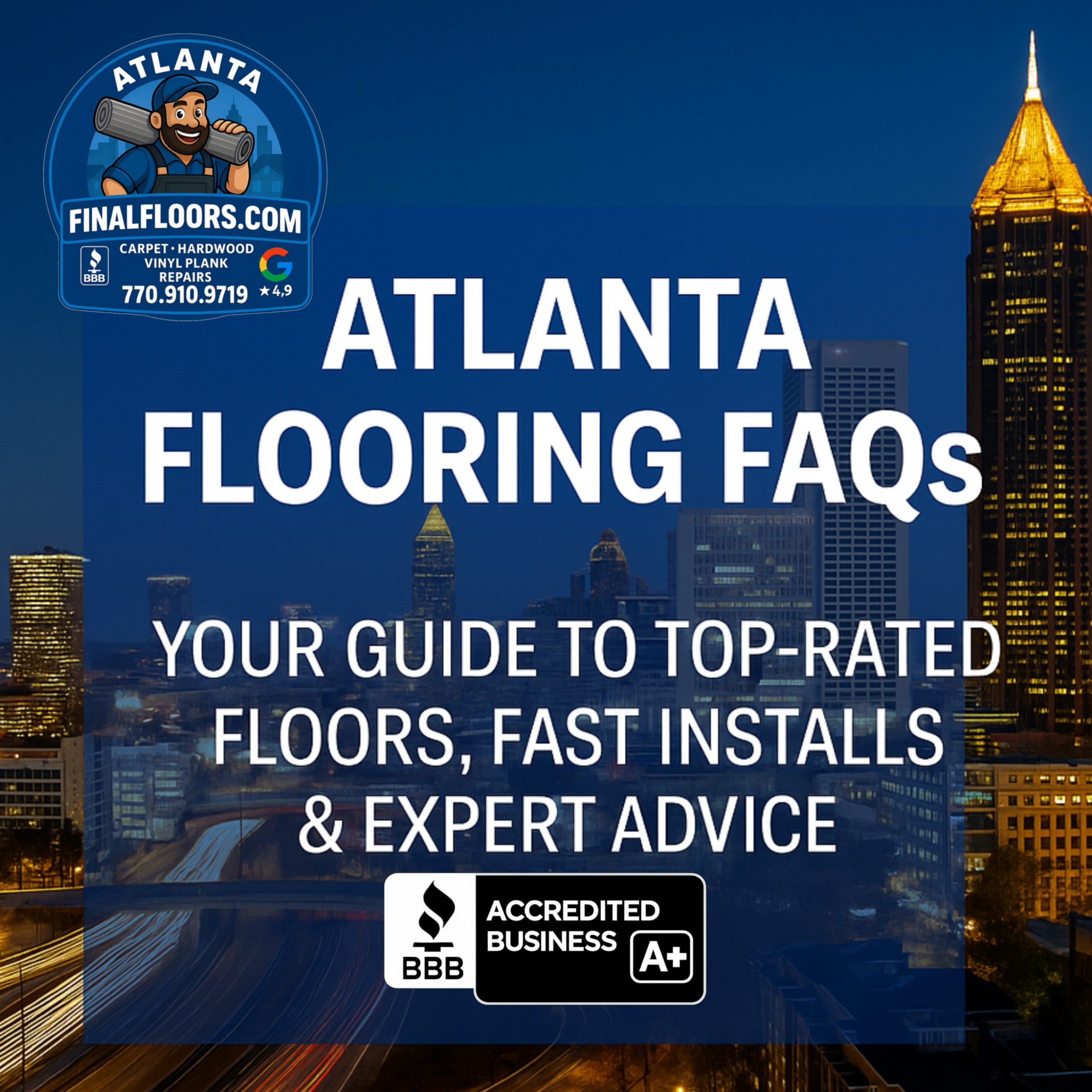 Final Floors ATL — Metro Atlanta flooring experts answering common questions about hardwood refinishing, vinyl plank, carpet, repairs, and water-damage restoration.