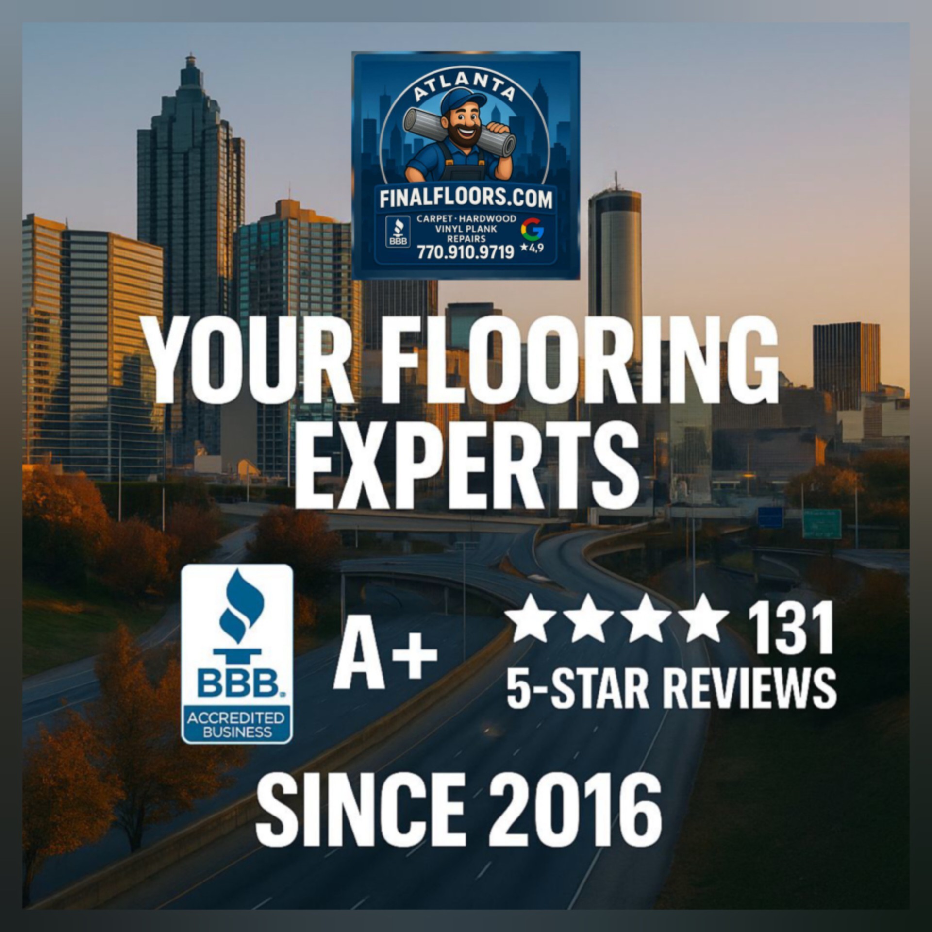 Final Floors LLC team installing luxury vinyl plank flooring across Metro Atlanta