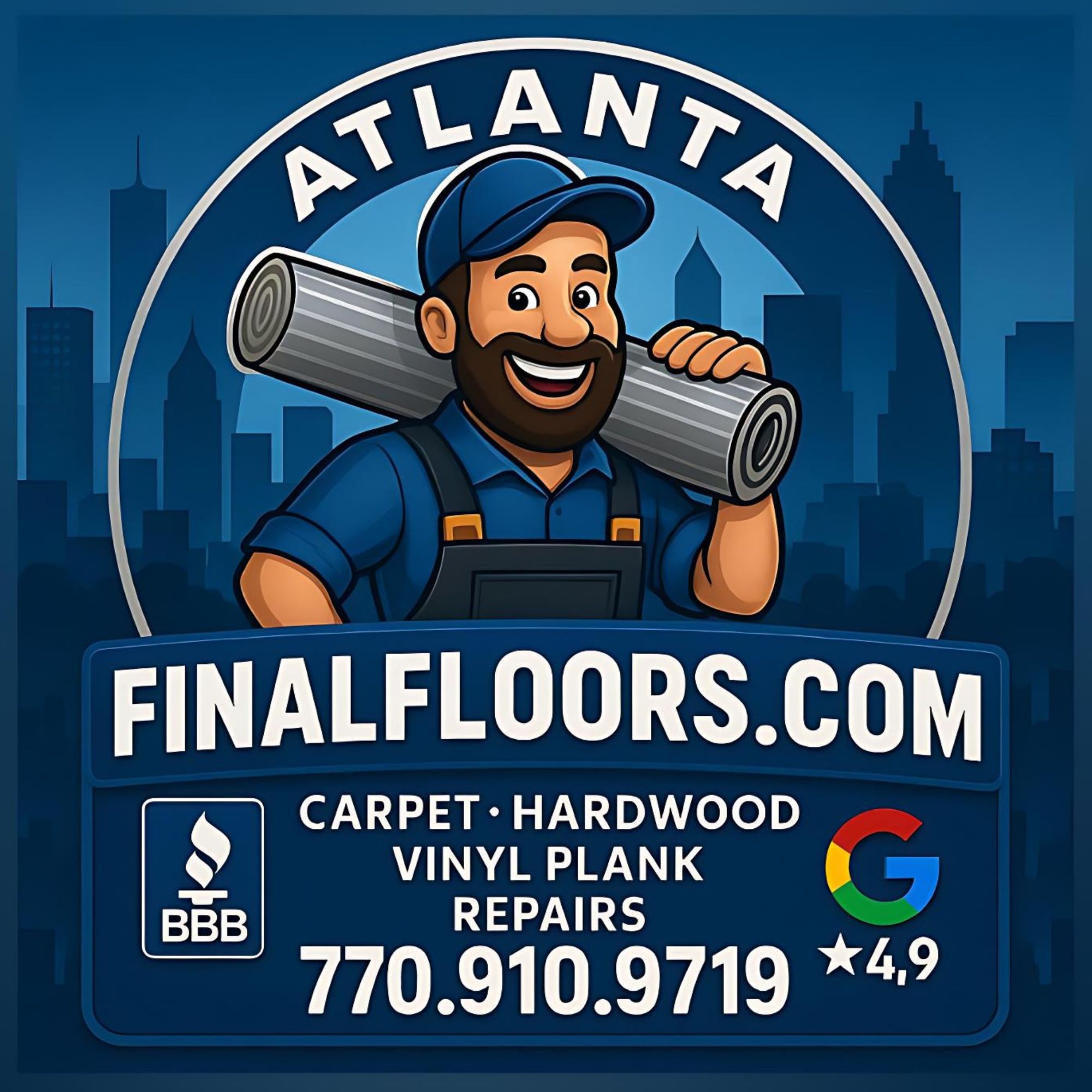 Final Floors Mascot Logo - Metro Atlanta Flooring Contractor