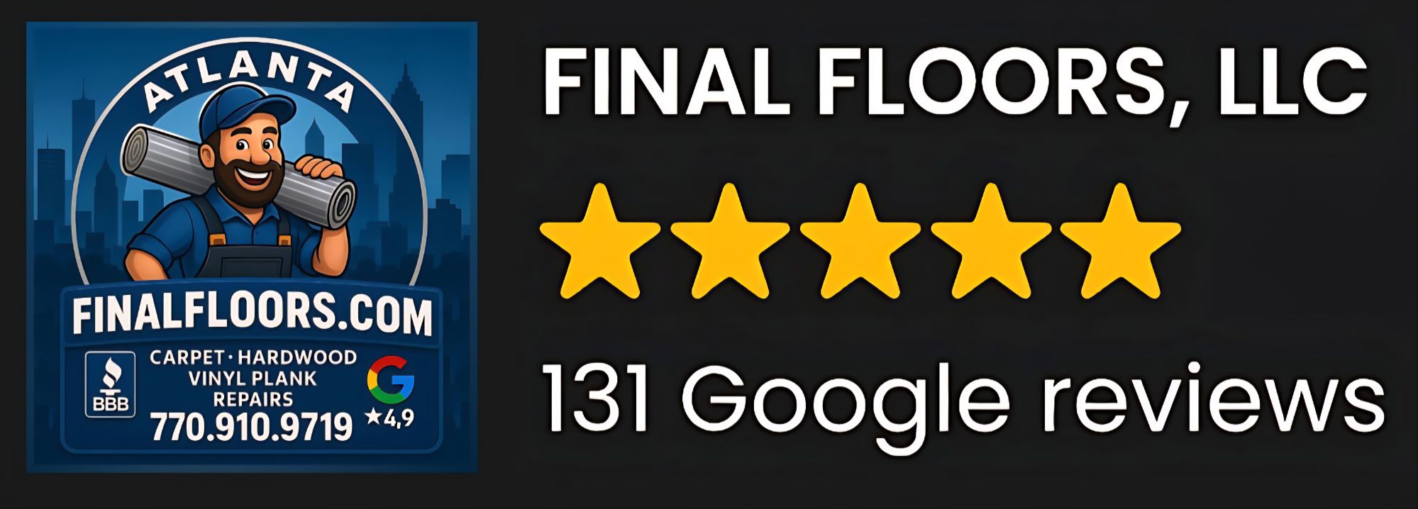 Final Floors, LLC Google Reviews Banner