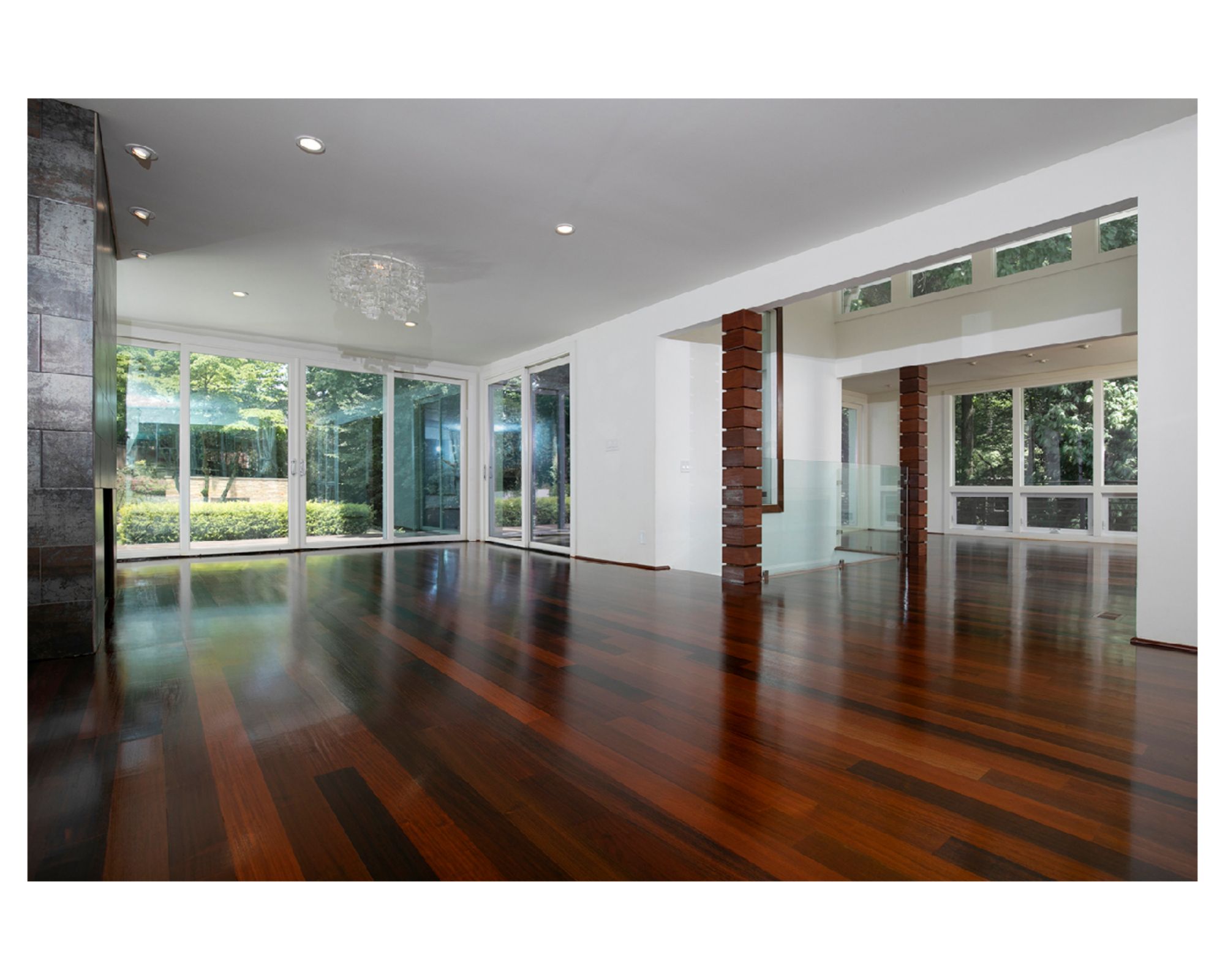 Finished hardwood floors after dustless refinishing in North Metro Atlanta