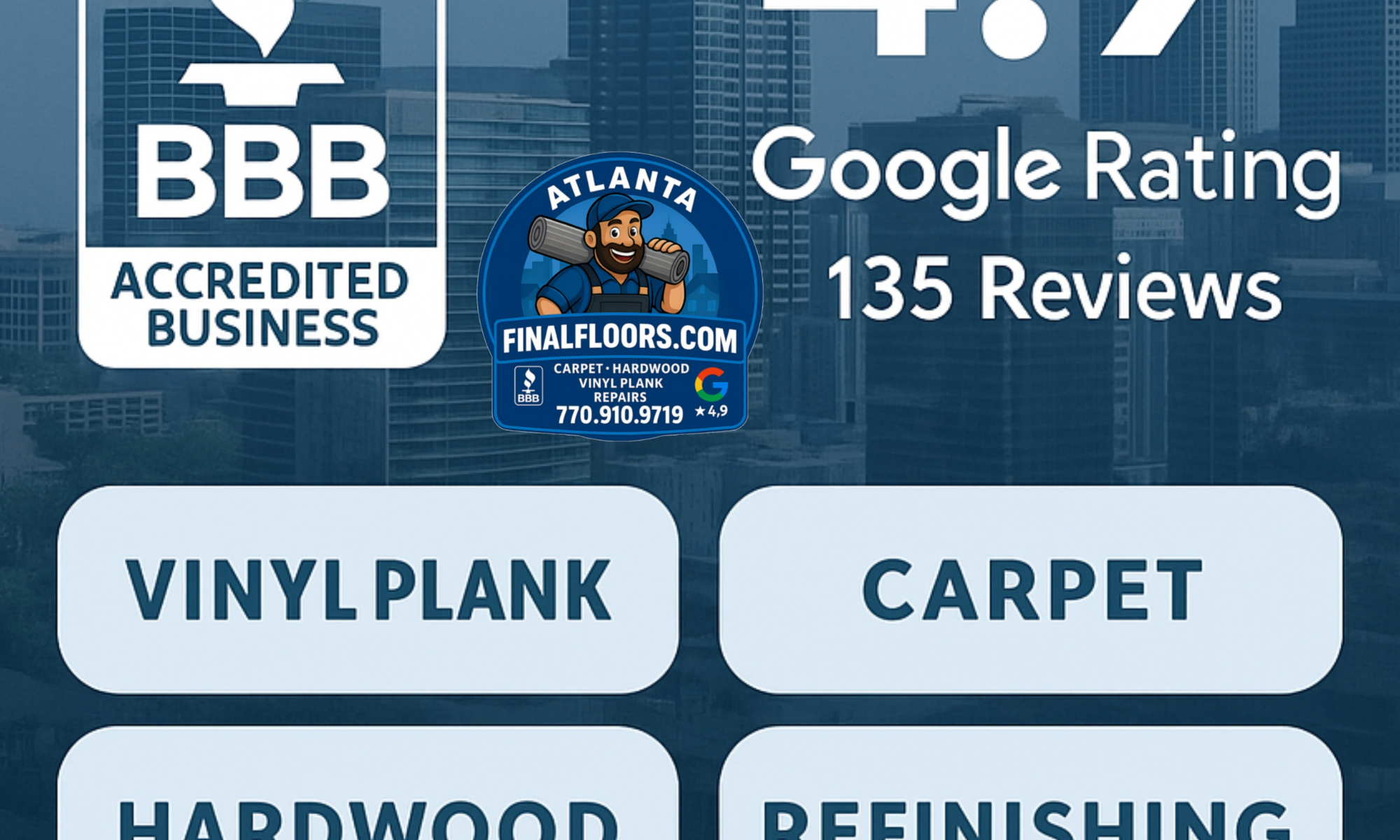 🌟✨ Atlanta Hardwood Refinishing & Installation — stunning transformations that bring warmth and beauty to every home. 4.9⭐ Google-rated, A+ BBB Accredited, and trusted across Metro Atlanta. Repair, replace, refinish — we make hardwoods shine again! #FinalFloorsATL #HardwoodRefinishing | Final Floors ATL | Metro Atlanta’s Flooring Experts