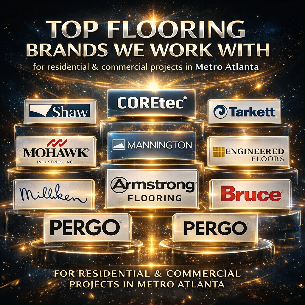 shaw, mohawk, coretec, bruce, mannington flooring brands metro atlanta